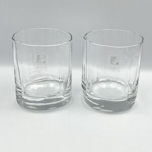 Luigi Bormioli Light & Music Italy Whiskey Glasses Set of 2 Oval Base Tumblers